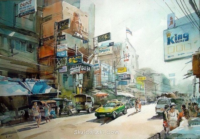 冯信群水彩风景作品欣赏-12