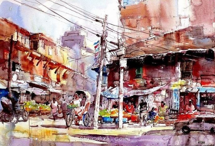 冯信群水彩风景作品欣赏-14