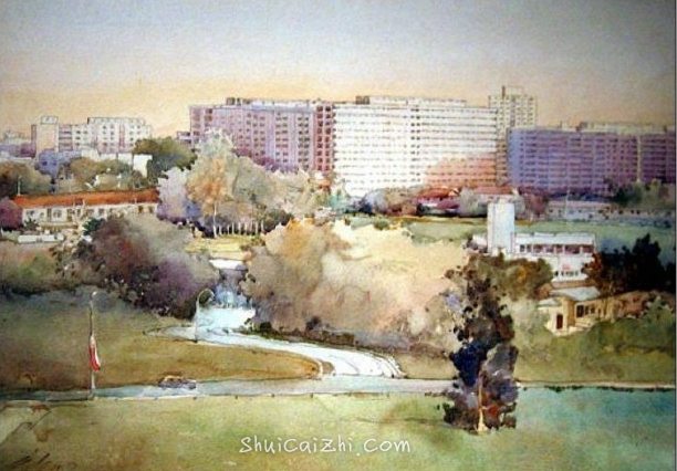 新加坡水彩画家王金成风景作品选