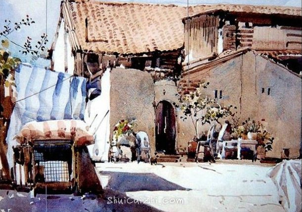 新加坡水彩画家王金成风景作品选