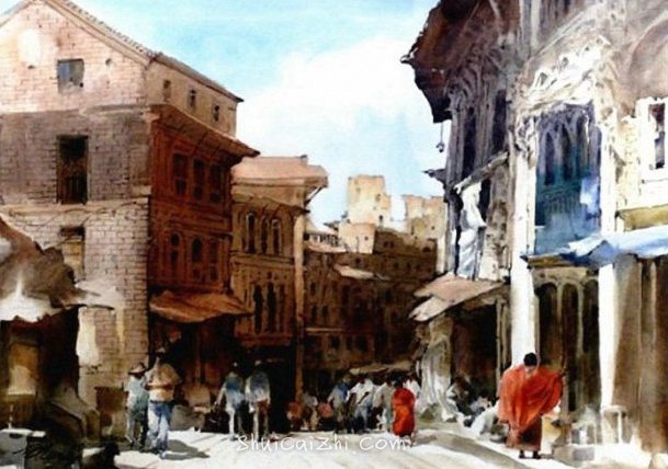 新加坡水彩画家王金成风景作品选