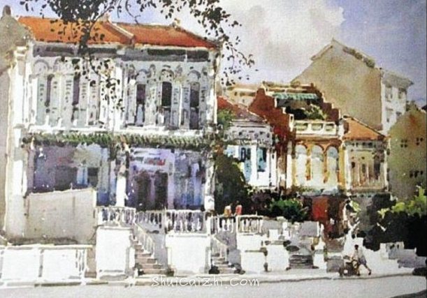 新加坡水彩画家王金成风景作品选