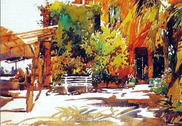 新加坡水彩画家王金成风景作品选