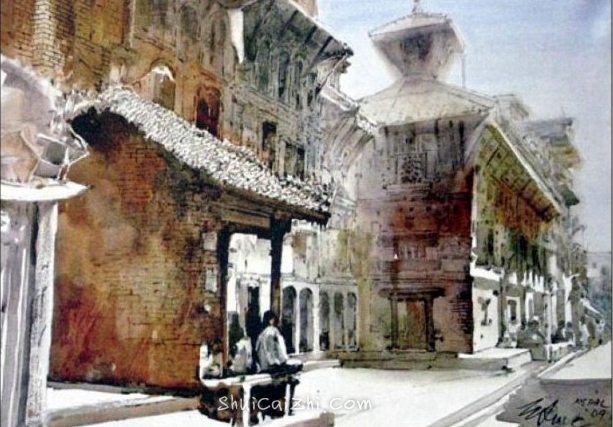 新加坡水彩画家王金成风景作品选