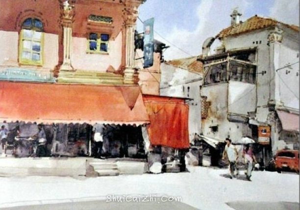 新加坡水彩画家王金成风景作品选