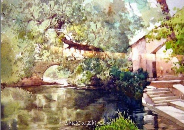 新加坡水彩画家王金成风景作品选