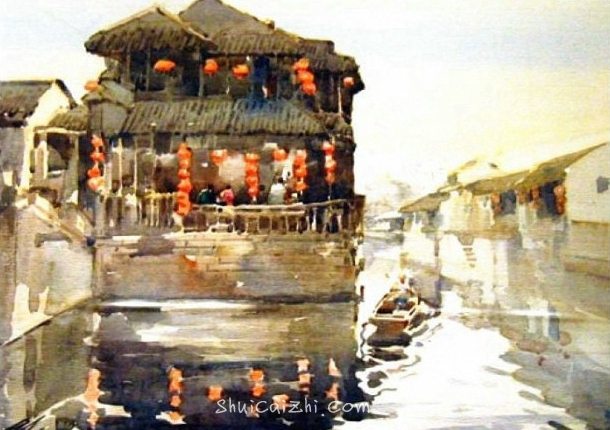 新加坡水彩画家王金成风景作品选