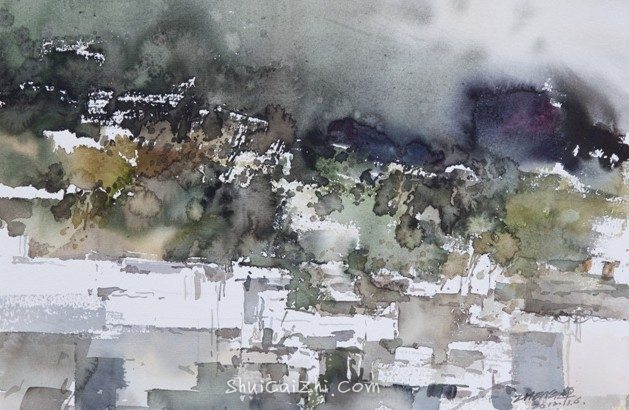 郑士龙水彩风景画写生作品-13