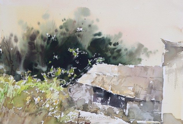 郑士龙水彩风景画写生作品-14