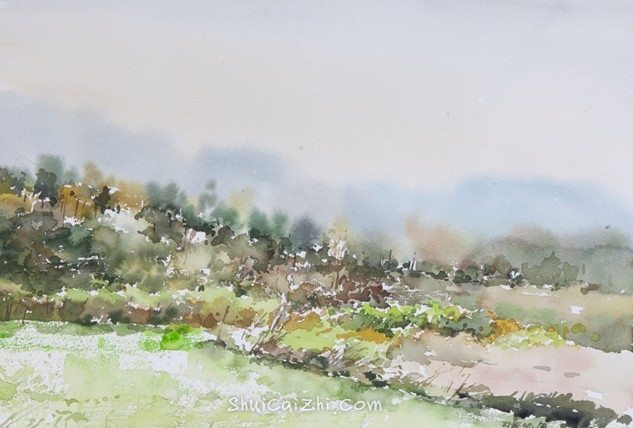 郑士龙水彩风景画写生作品-15