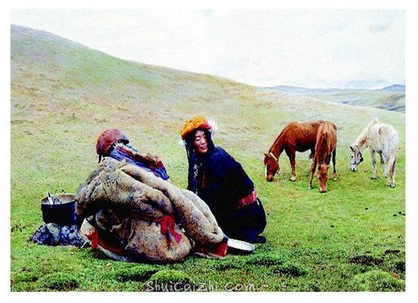 姚建华云南民族风人物风土水彩-3