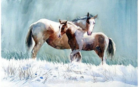 杨永乡村风景水彩画艺术作品-28