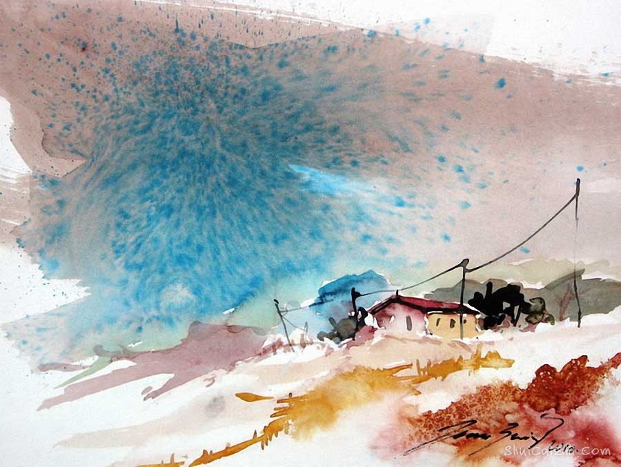 西班牙画家Joan Puig Bertran水彩画作品