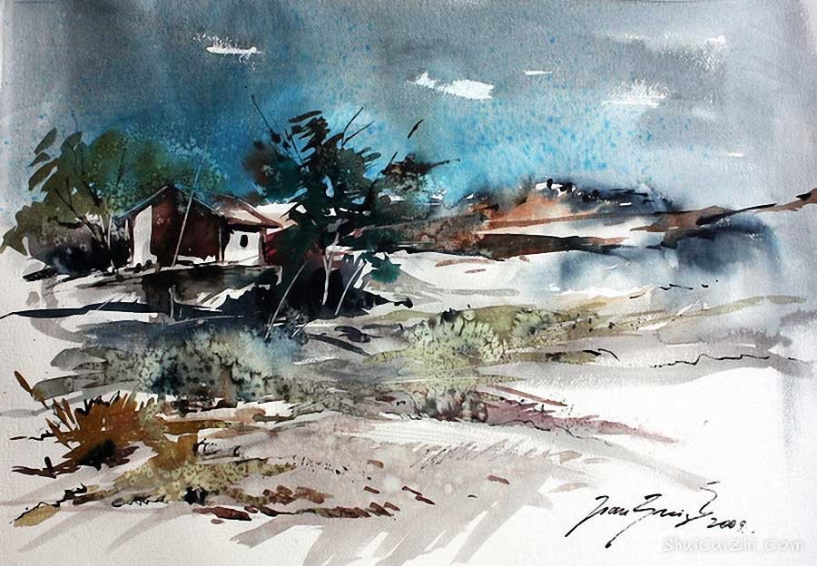 西班牙画家Joan Puig Bertran水彩画作品