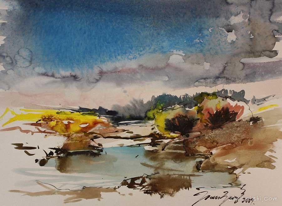 西班牙画家Joan Puig Bertran水彩画作品