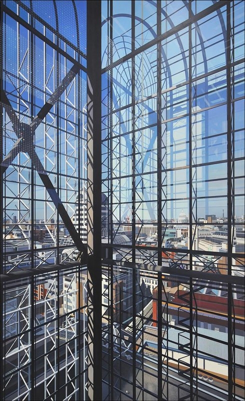 美国Nathan Walsh超写实城市建筑风景水彩画