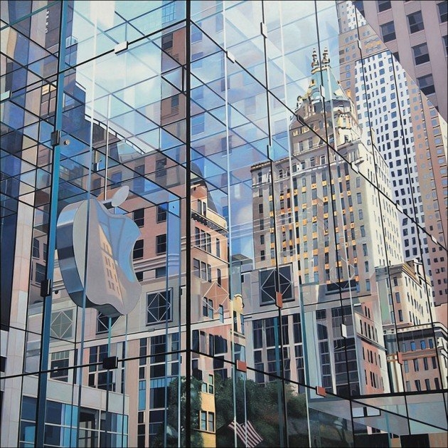 美国Nathan Walsh超写实城市建筑风景水彩画
