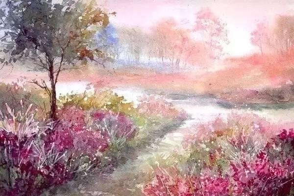 波兰画家Malgorzata Szczecinska森林自然水彩绘